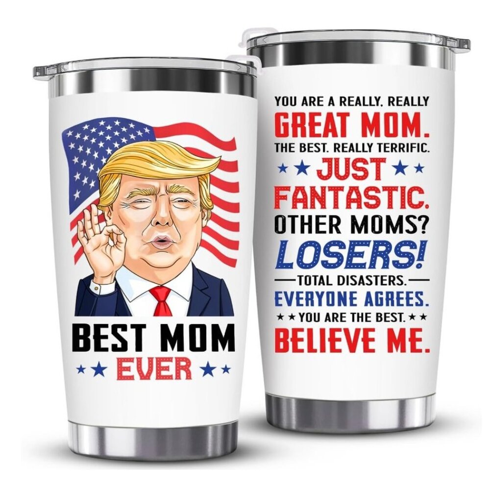 ZAGKOO Funny Moms White Tumbler 20 Oz